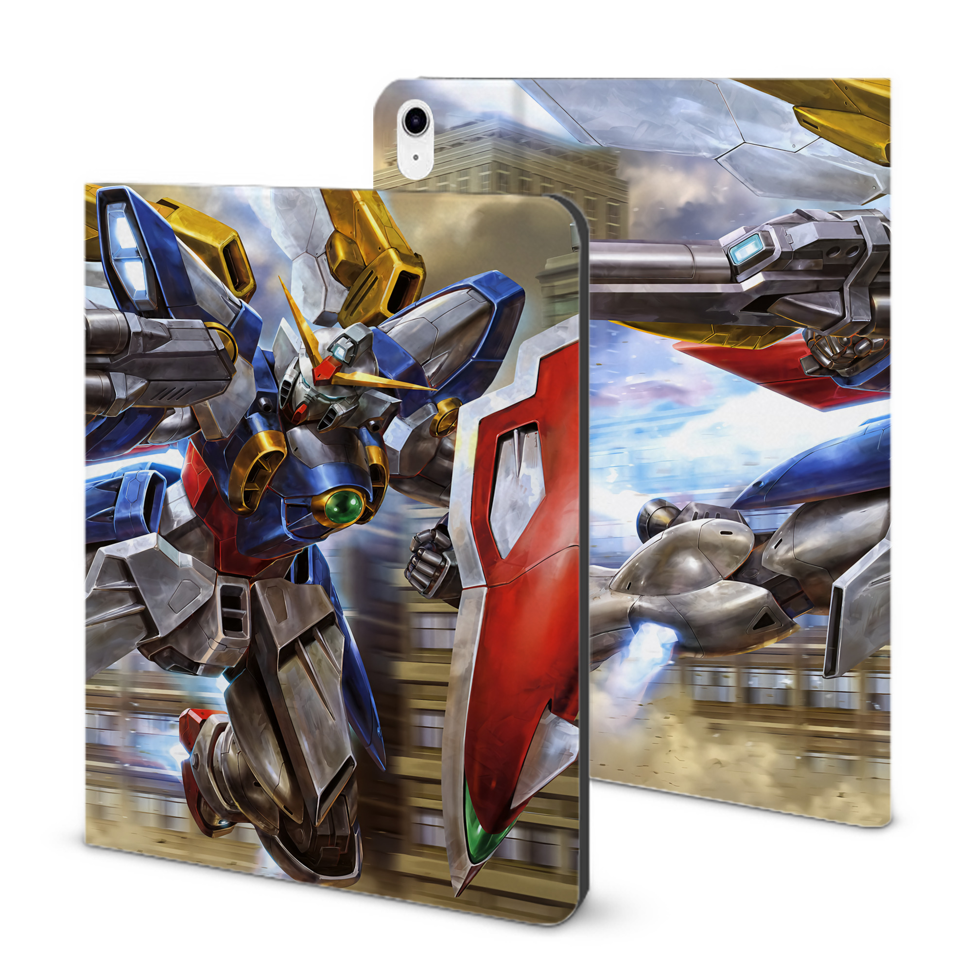 （画像用） 機動戦士ガンダム Mobile Suit Gundam IPad ケース ブック型 PUレザー TPU 耐衝撃 軽量 薄型 ペン収納なし 全面保護 IPad 各モデル対応